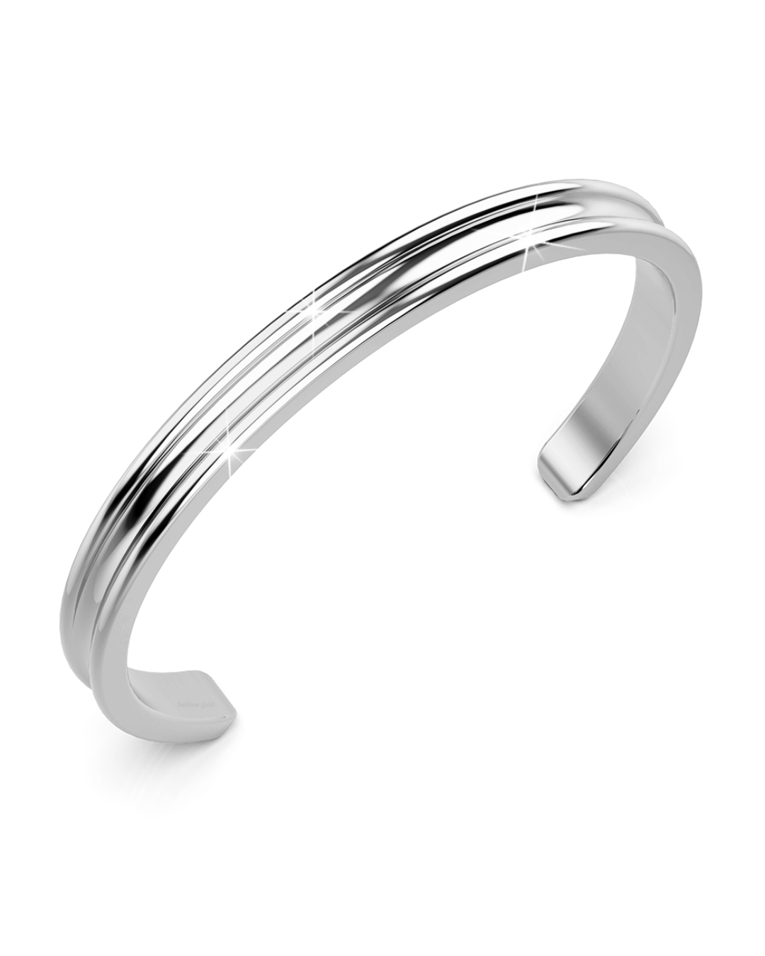 Lisa Luxe Cuff Bangle White Gold