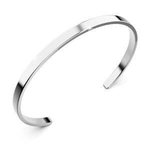 Avenue Classic Cuff Bangle Silver Titanium