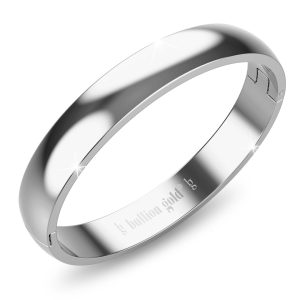 Solid Round Stainless Steel Bangle with a High Polish Finish 8mm