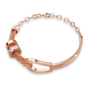 Knot Jewellery Rose Gold Layered Stainless Steel Bracelet