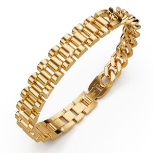 Lapse Gold Layered Stainless Steel Bracelet