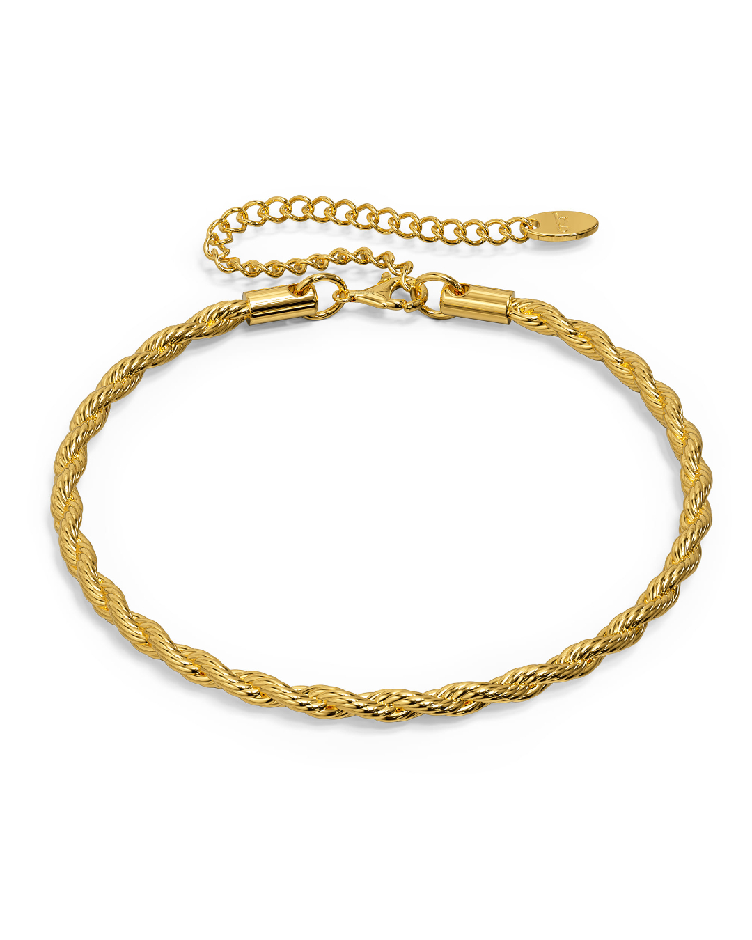 Rope Link Gold Plated Chain Bracelet