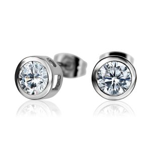 Bezelette Earrings White Gold