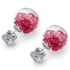 Stardust Bubble Earrings Pink