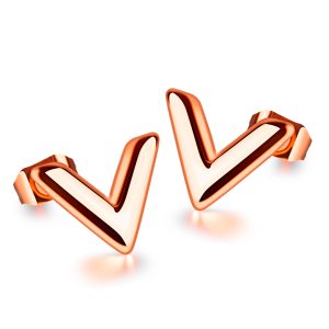 V-Style Stud Earrings