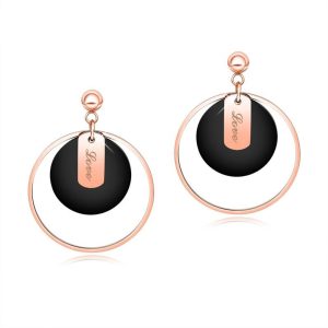 Geometric Love Loop Dangle Earrings