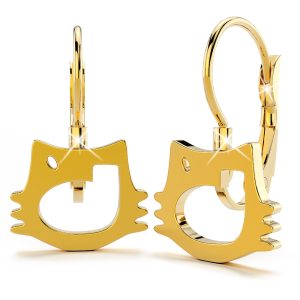 Hello Kitty Cut-Out Leverback Earrings