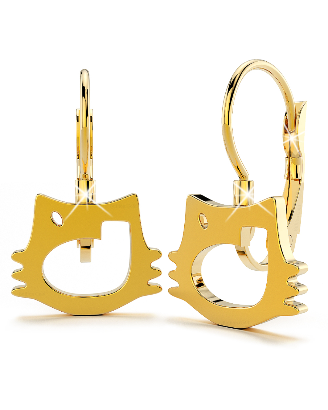 Hello Kitty Cut-Out Leverback Earrings
