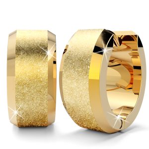 Glitter Textured Huggie Earrings 7mm