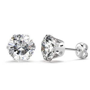Nabeeyla Clear Stud Earrings|7mm