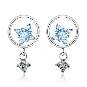 Delightful Baby Blue Drop Earrings