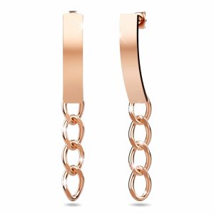 Royal Chain Stud Earrings in Rose Gold