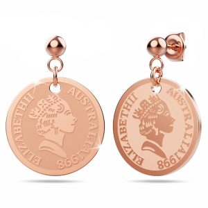 Queen Elizabeth Coins Drop Earrings