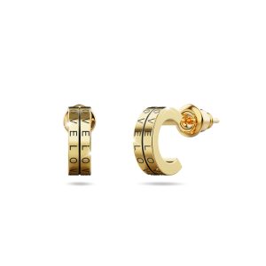 Iris Zircon Gold Hoop Earrings