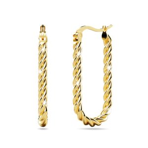 Chic Gold Titanium Dangle Earrings