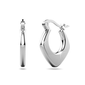Sylvia White Gold Titanium Hoop Earrings