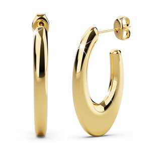 Bright Gold Titanium Hoop Earrings