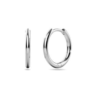 Edgy White Gold Titanium Hoop Earrings