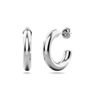 Erica White Gold Titanium Hoop Earrings 26mm