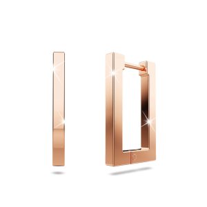 Stylish Rose Gold Titanium Hoop Earrings