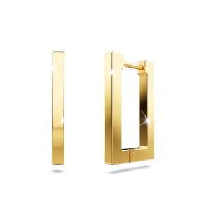 Stylish Gold Titanium Hoop Earrings