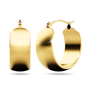 Posh Gold Titanium Hoop Earrings