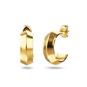 Solid Textured Earrings in Gold