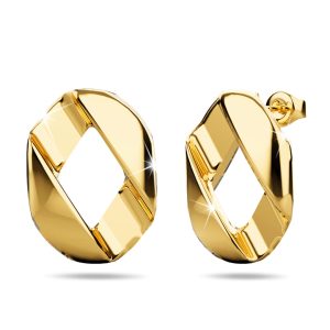 Brincos Textured Earrings in Gold