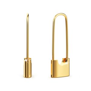 Dainty Lock Earrings in Gold