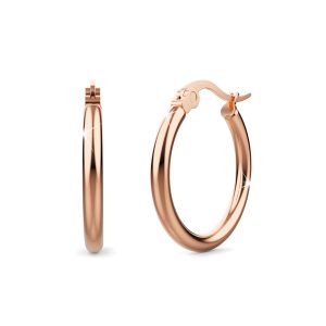 Tia Hoop Rose Gold Layered Earrings 25mm