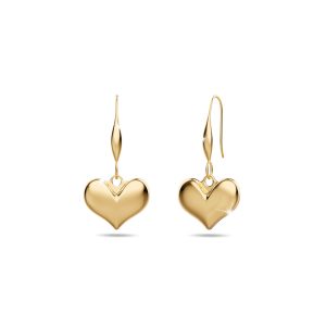 Loyal Heart Dangle Gold Layered Earrings