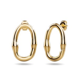 Ovalicious Stud Gold Layered Earrings