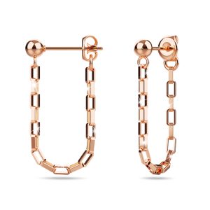 Merry Stud Ball Rose Gold Layered Earrings