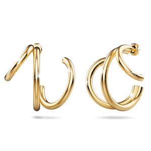 Diam Hoop Gold Layered Earrings