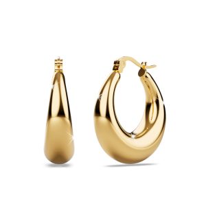 Csilla Gold Dome Hoop Earrings