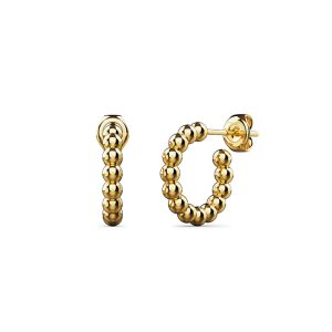 Gleaming Gold Accent Hoop Earrings
