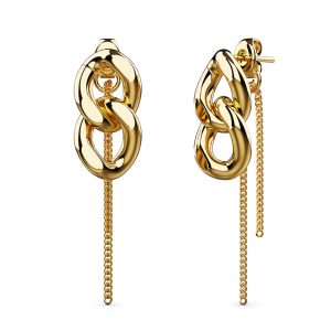 Gilded Reflection Drop Earrings