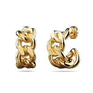Golden Chainlink Hoop Earrings