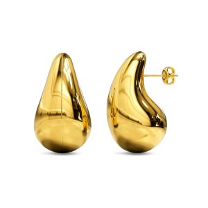 Raindrop Gold layered Stud Earrings
