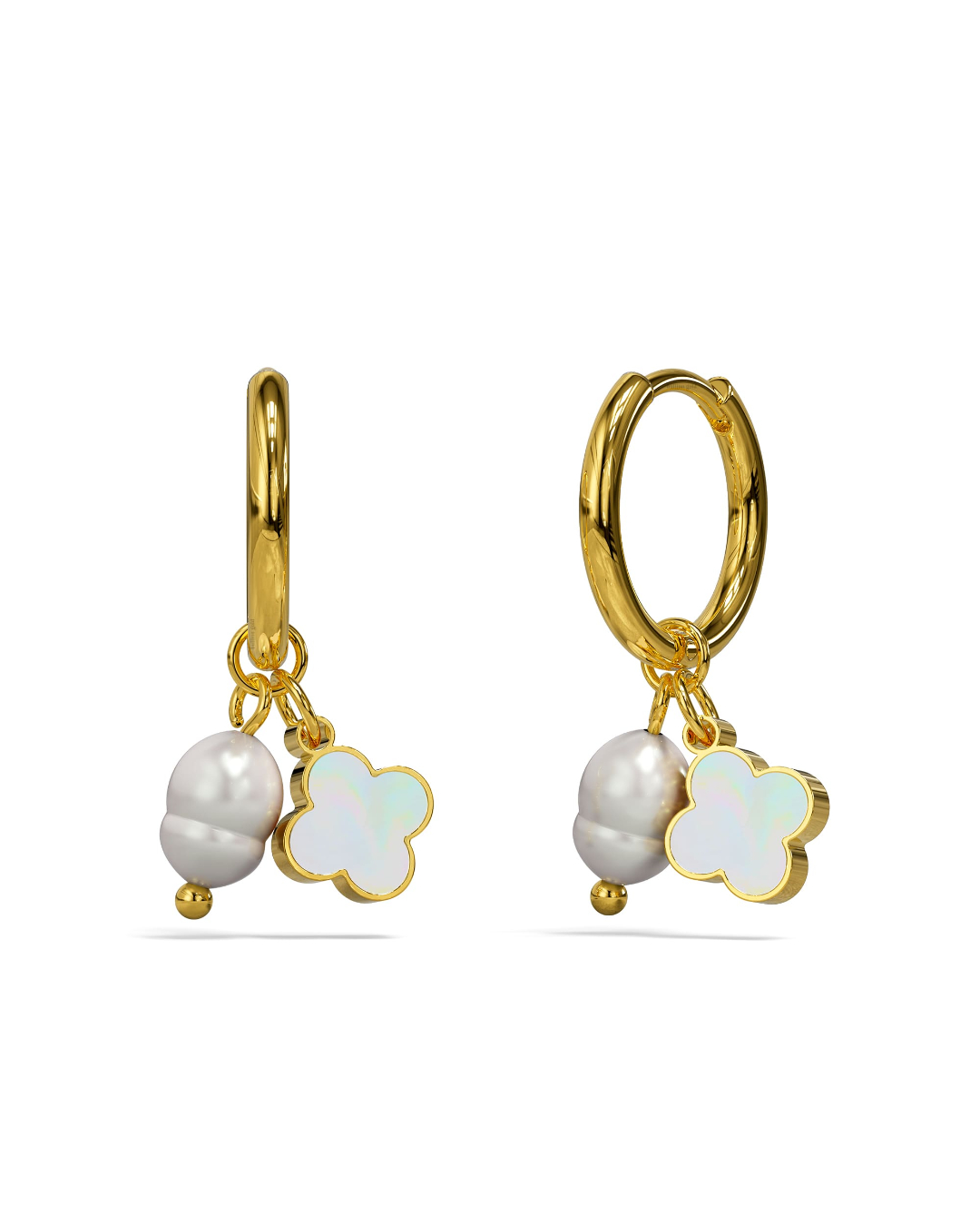 Clover & Pearl Earrings