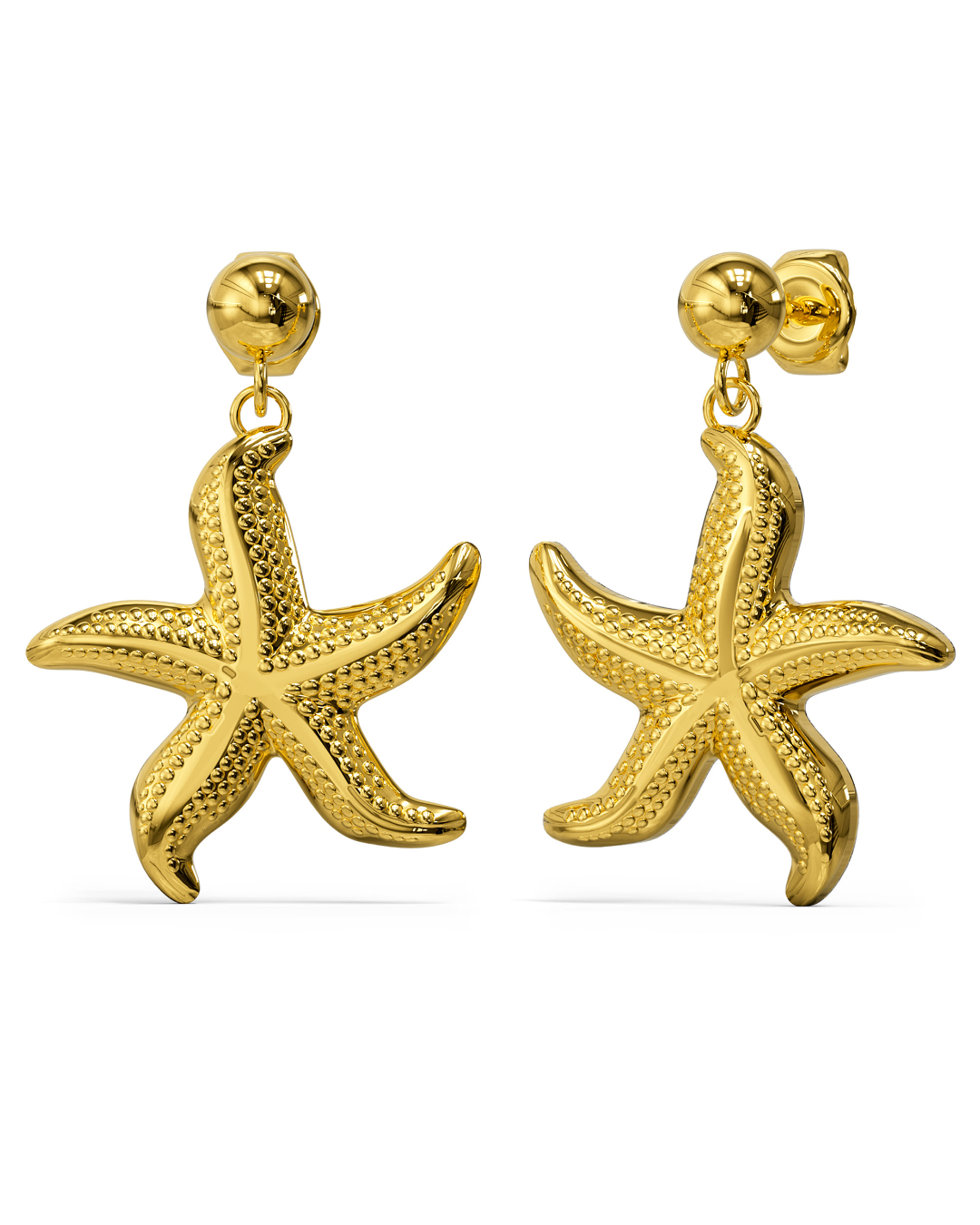 Starfish Gold Stud Earrings