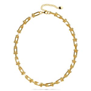 Bullion Gold U-Link Hardwear Connector Necklace in Gold