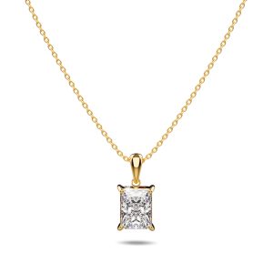 Clear Robyn Rectangular Pendant Necklace