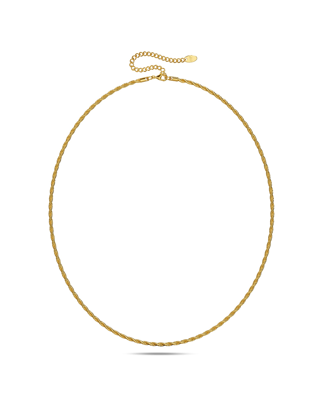 Rope Link Chain Gold Plated Necklace