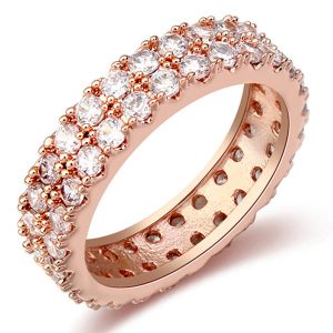 Bullion Gold CZ Rose Gold Ring
