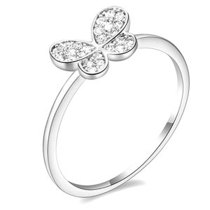 Butterfly CZ Ring