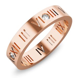 Romanian Numeral Ring In Rose Gold