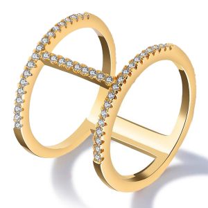 Gorgeous Monica 18K Gold Plated Fashion Ring