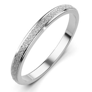 Deva Glitter Textured Stacker Ring