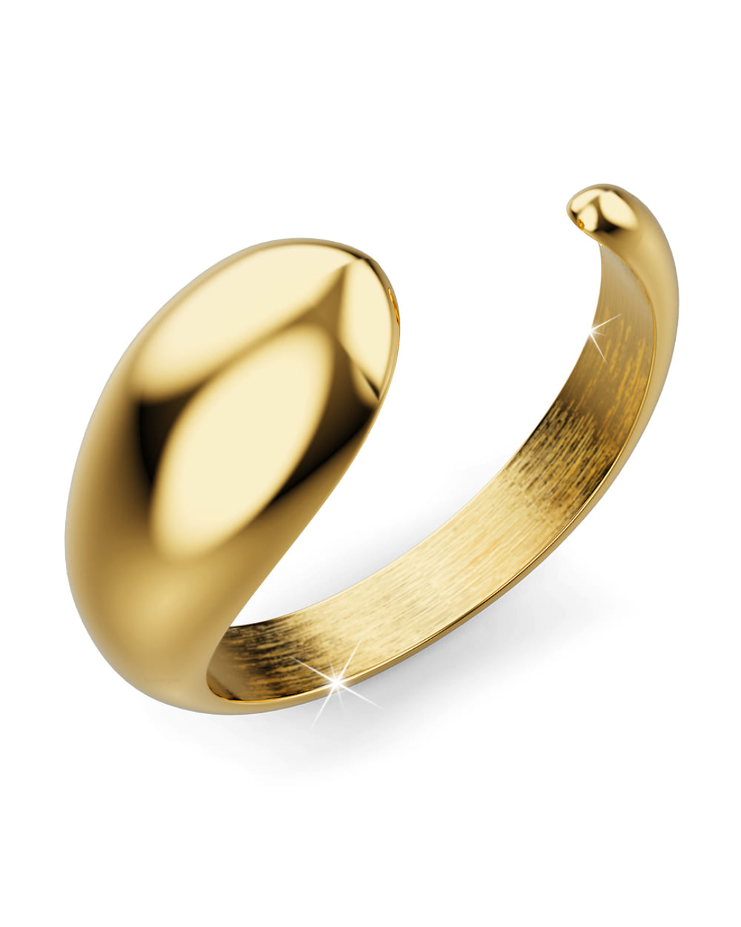 Elan Irregular Open Claw Gold Ring
